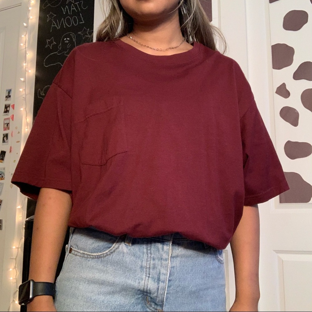 Oversized Crimson Red T-Shirt